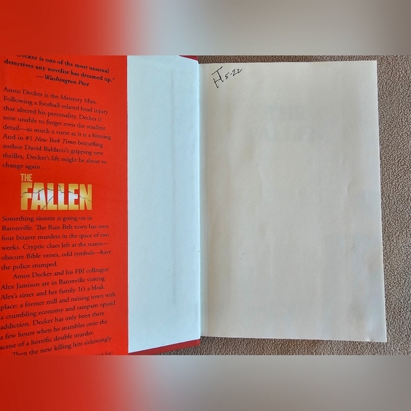 The Fallen by David Baldacci 1st Edition 2018 Hardcover Grand Central Publishing - Picture 3 of 5